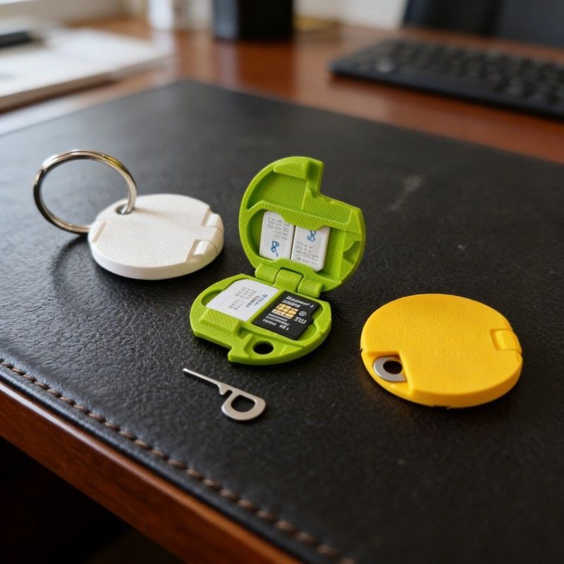 Home Assistant Sd - 3Dプリント製SIM＆TFカードホルダー、ポータブルメモリカード収納ケース（イジェクトピン付き）、旅行用耐衝撃マイクロSDカードホルダー