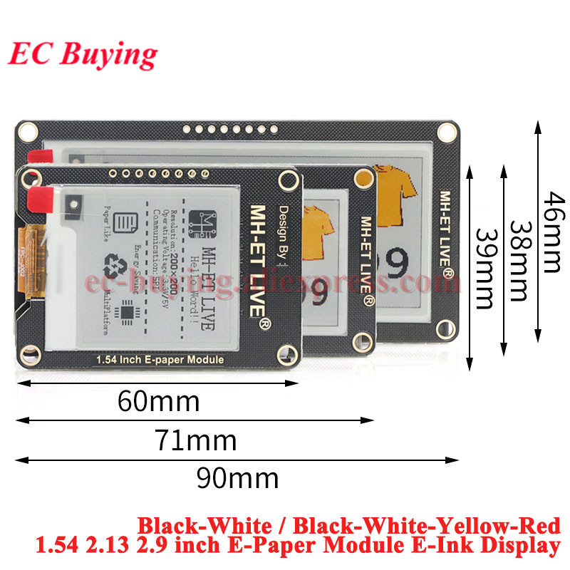 Display Epaper 2.9 - 1.54インチ 2.9インチ 2.13インチ 2.9 2.13 1.54インチ