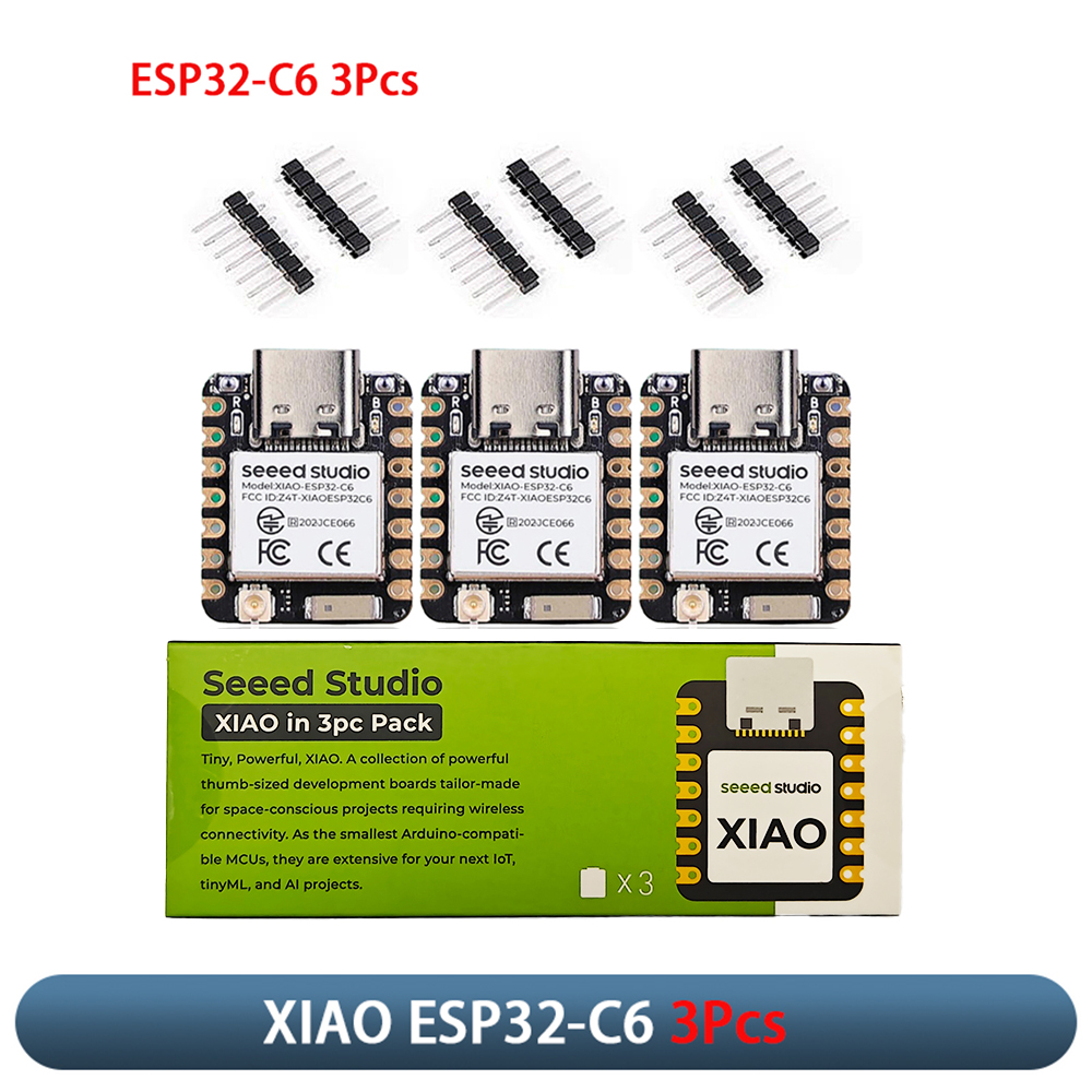 Home Automation Arduino - XIAO ESP32-C6 3 個開発ボードモジュール 2.4GHz WiFi6