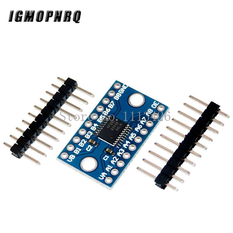 Level Shifter 3.3V - Arduino raspberrypi用の8チャンネル全二重高速コンバーター,5個,txs0108e,3.3v 5v