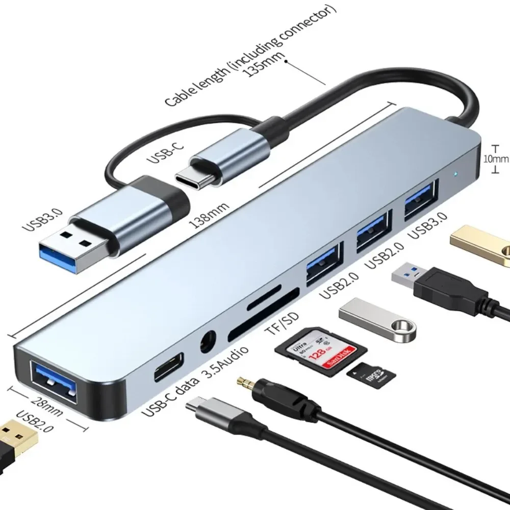 Home Assistant Sd - 8 In 2 USB-C ハブ 3.0