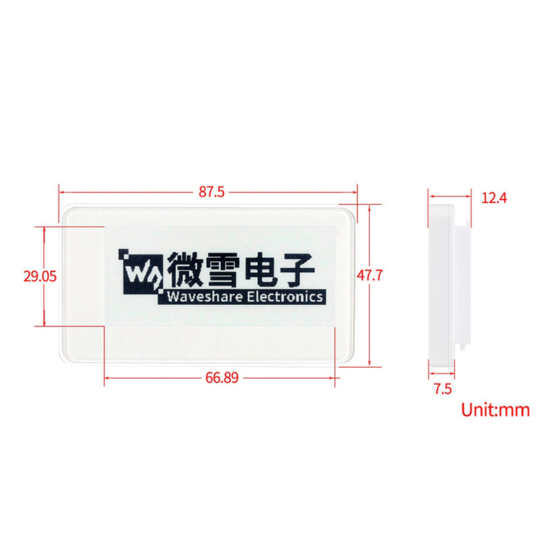 Display Epaper 2.9 - RISE Waveshare 2.9 インチ ワイヤレス NFC