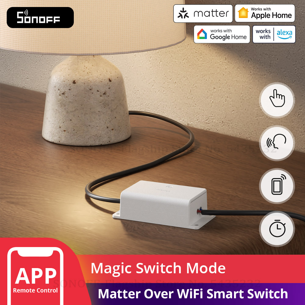 Sonoff Basic Switch - SONOFF BASIC-1GS Gen5 Matter Wi-FiスマートスイッチDIYモジュールスマートホームオートメーションソリューション、Apple Home、Google