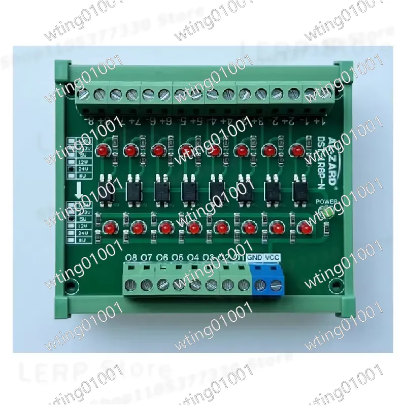 Level Shifter 3.3V - 8チャンネルオプトカプラ絶縁ボードNPN PNPレベルシフターモジュール3.3V 5V 12V 24V信号コンバーター
