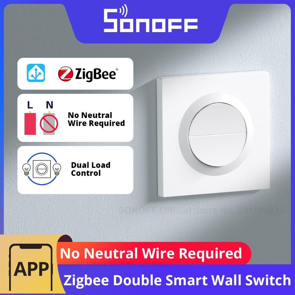 Sonoff Basic Switch - SONOFF Orb-ZBW2L Zigbee 2連スマートウォールスイッチ MINI-ZB2GS-L-E ニュートラル配線不要