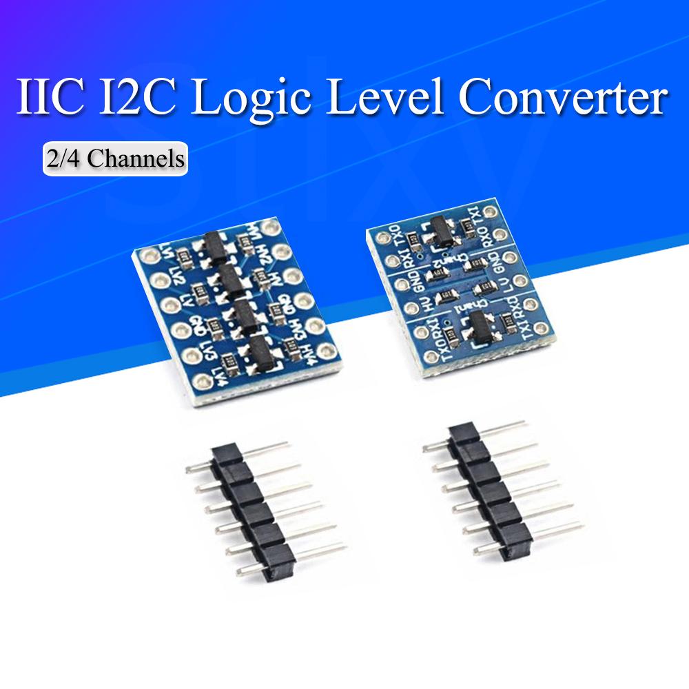 Level Shifter 3.3V - IICチップ2/4チャンネル,双方向コンバータ,3.3v〜5v,arduino用シフター,10個