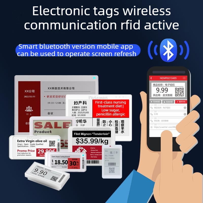 Display Epaper 2.9 - 2.1インチ、2.9インチ、4.2インチ、7.5インチ Einkスクリーン&TFTスクリーン Bluetooth電子ペーパー電子値札表示カード版 Android、Appleアプリ対応