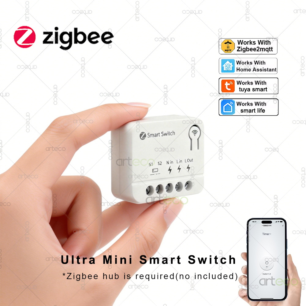 Home Automation Diy - Zigbee ミニブレーカー DIY スマートスイッチモジュールホームオートメーション照明リレーアプリリモートコントロールタイミングはゲートウェイ Z2MQTT で動作します