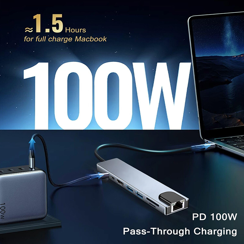 8 In 1 USB Type C ハブ MacBook P - Home Assistant Sd のレビューと価格