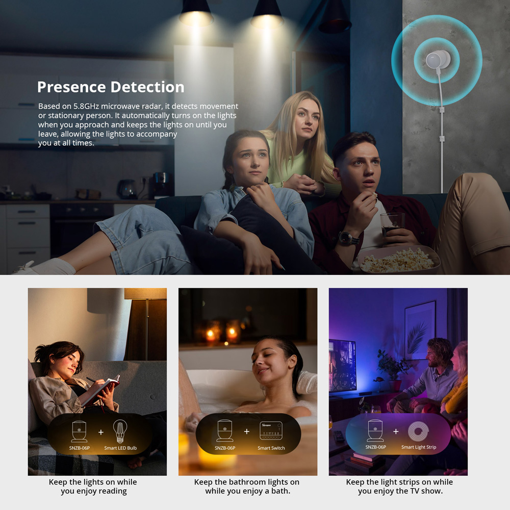 Sonoff-zigbee人体存在センサー、光検知、電子レー - Sonoff Basic Switch のレビューと価格