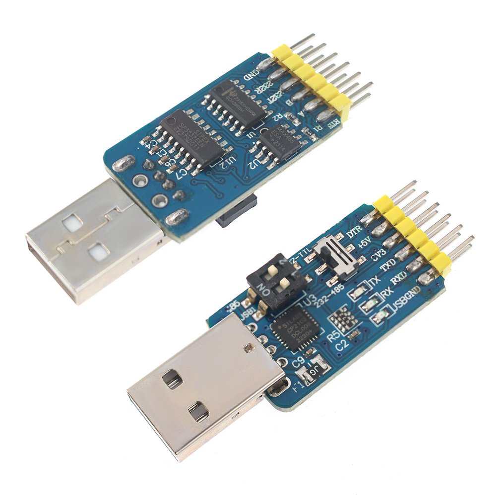6 in 1 USB シリアルアダプタ CP2102 USB - Level Shifter 3.3V のレビューと価格