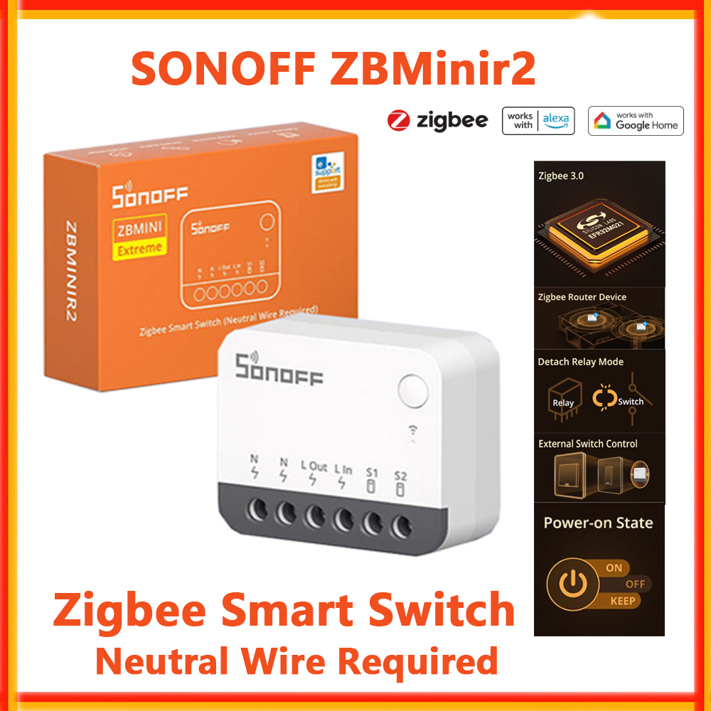 SONOFF ZBMinir2 Zigbeeスマートスイッチ - Sonoff Basic Switch のレビューと価格