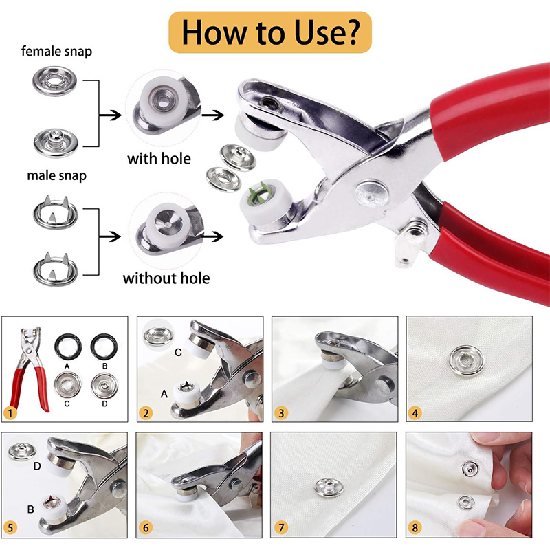 100 セットスナッププライヤー自動グロメットアイレットプラ - Home Automation Diy のレビューと価格