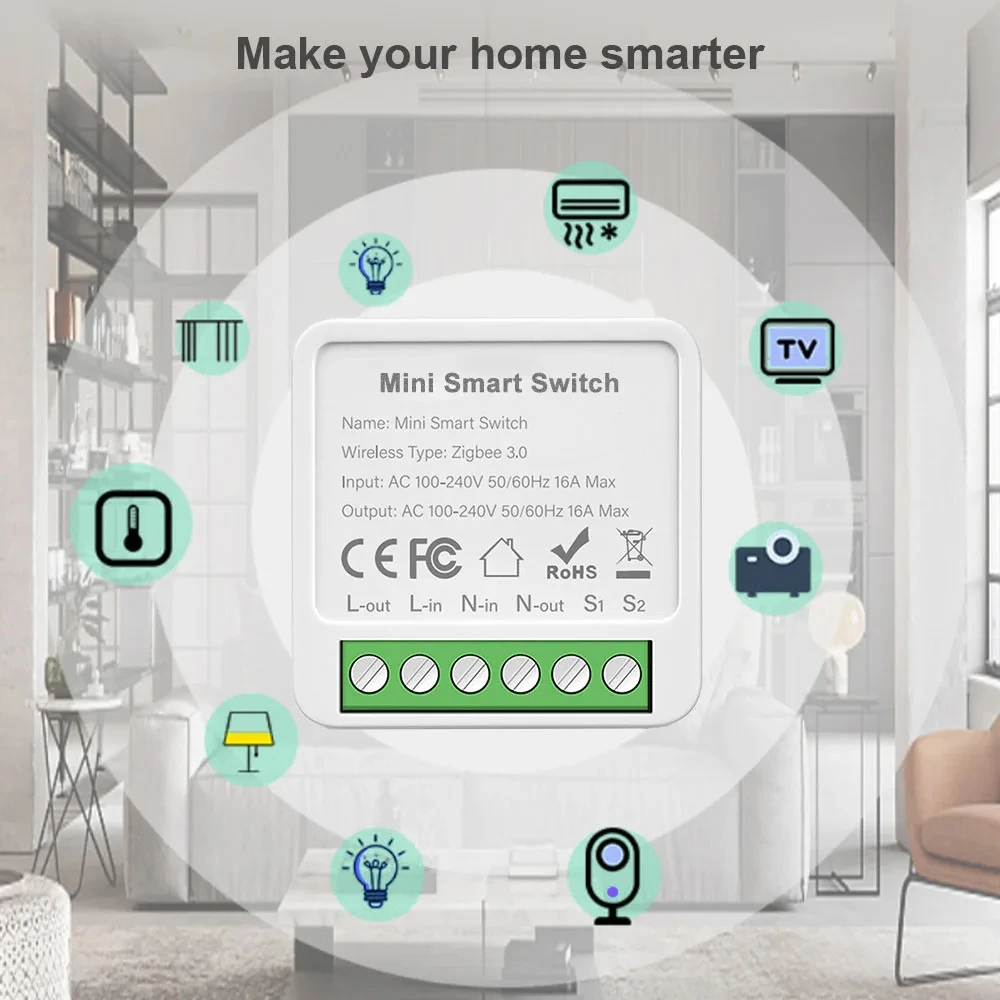 ミニ WIFI Zigbee3.0 スマートスイッチ DIY - Home Automation Diy のレビューと価格