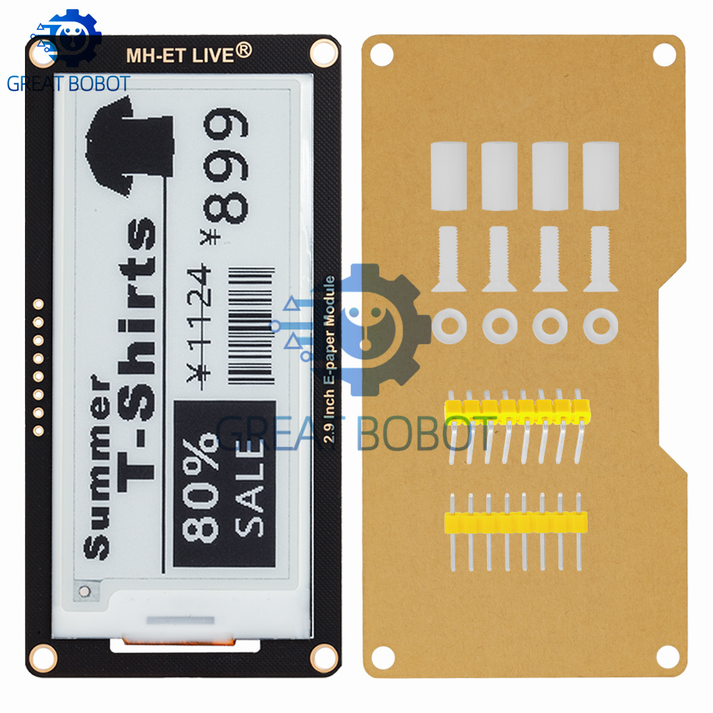 電子インクディスプレイ画面,電子ペーパーモジュール,spiサ - Display Epaper 2.9 のレビューと価格
