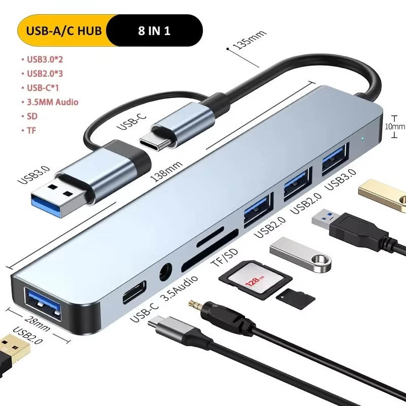 タイプCハブUSBスプリッター 8in1 USBエクステンダ - Home Assistant Sd のレビューと価格