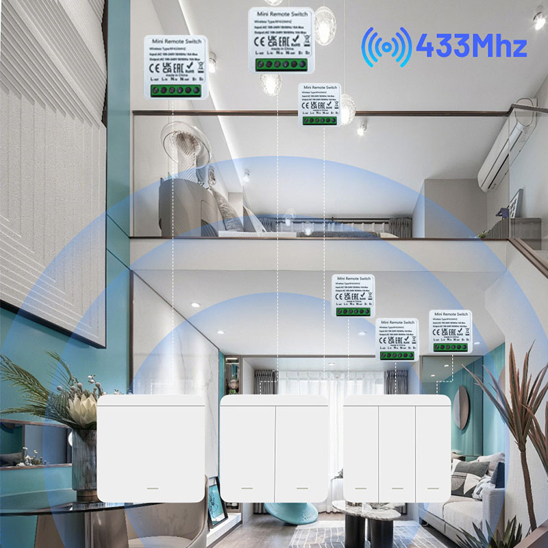 RF 433MHz スマートDIYワイヤレススイッチ 1/2 - Home Automation Panel Diy のレビューと価格