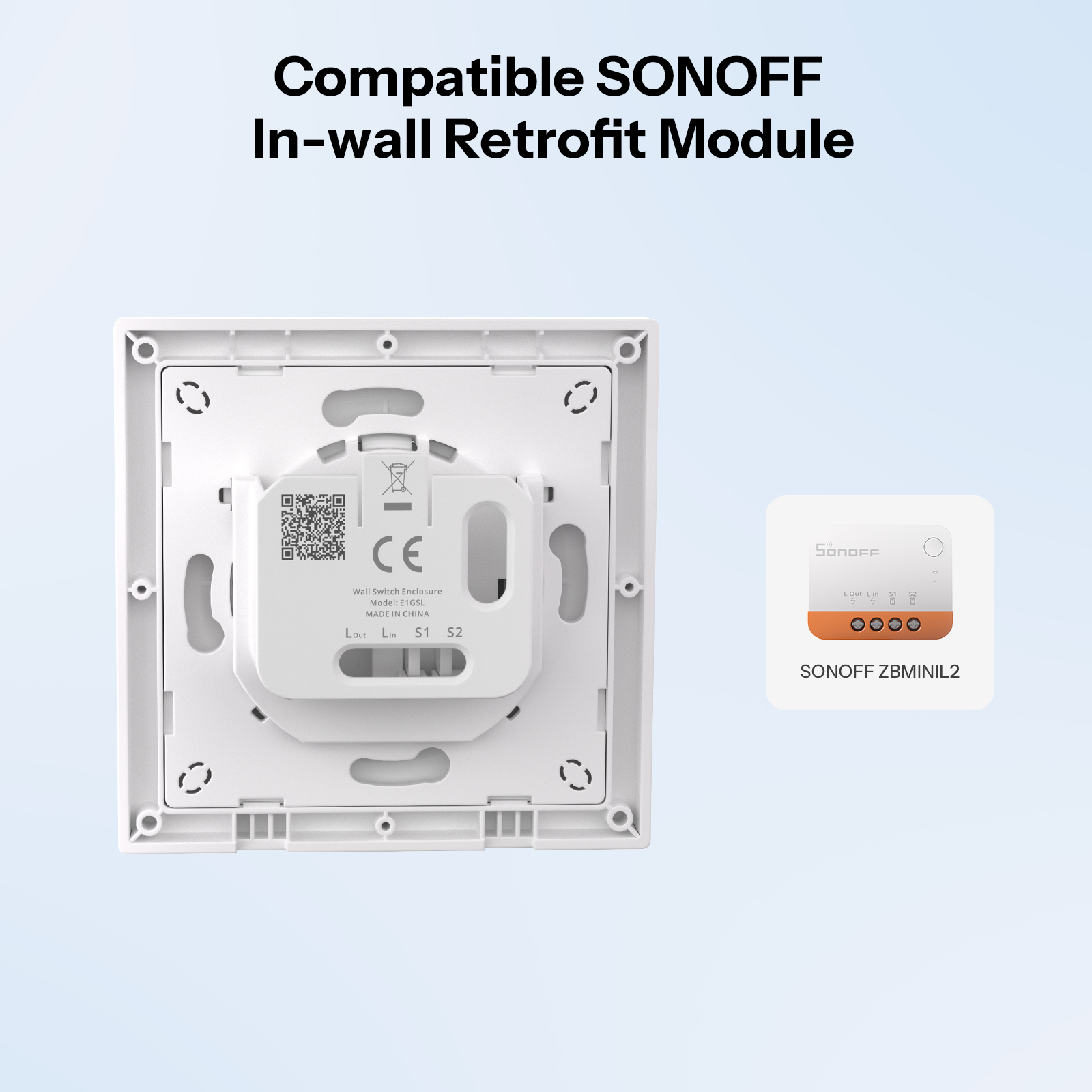 SONOFF E1GSL壁スイッチエンクロージャー、ニュート - Sonoff Basic Switch のレビューと価格
