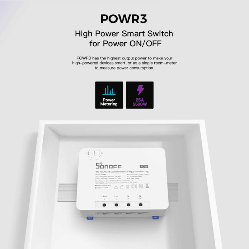 SONOFF POW POWR3/Powr316/POWR3 - Sonoff Basic Switch のレビューと価格