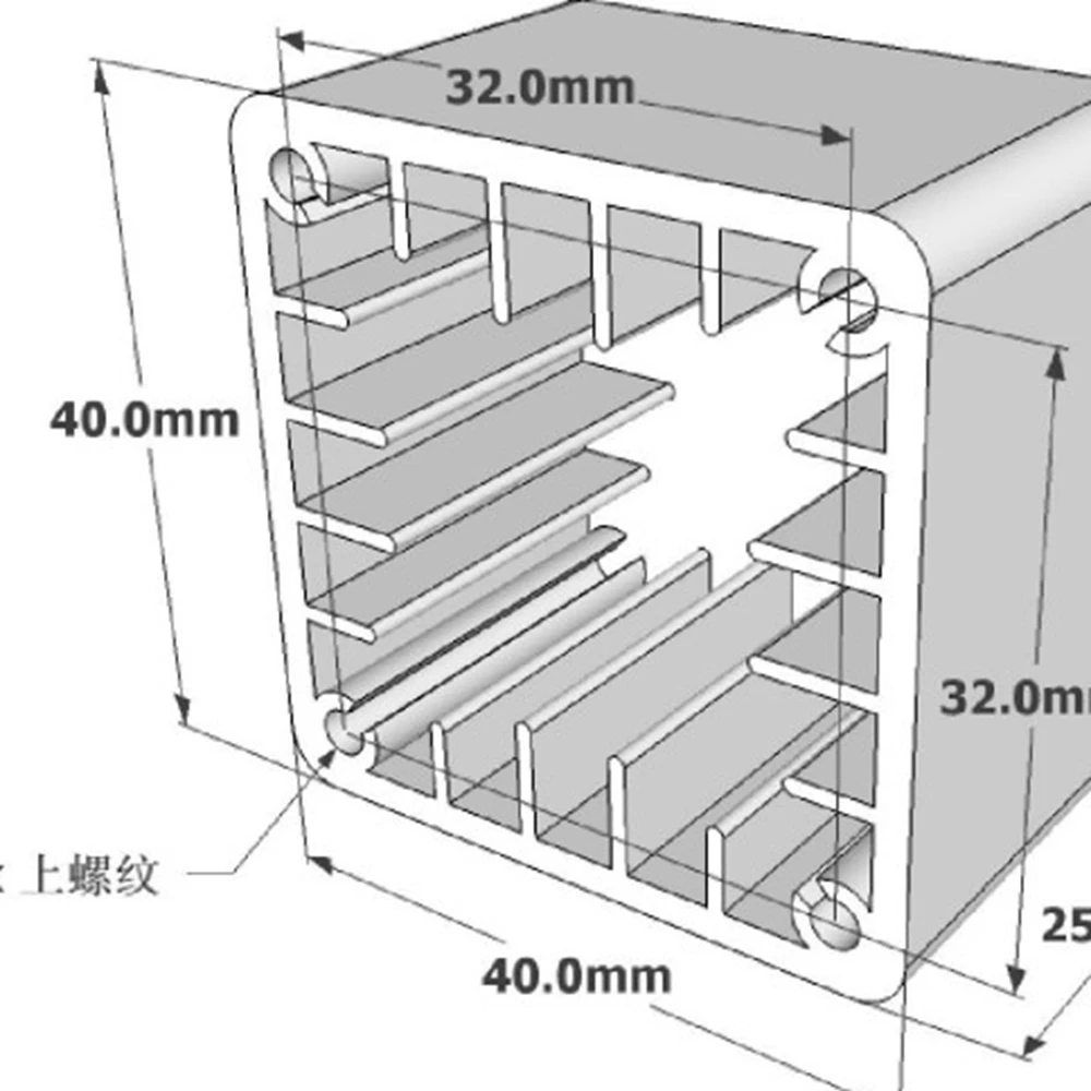 1 個 40 × 40 ミリメートルアルミ正方形ヒートシンク - Home Automation System Diy のレビューと価格