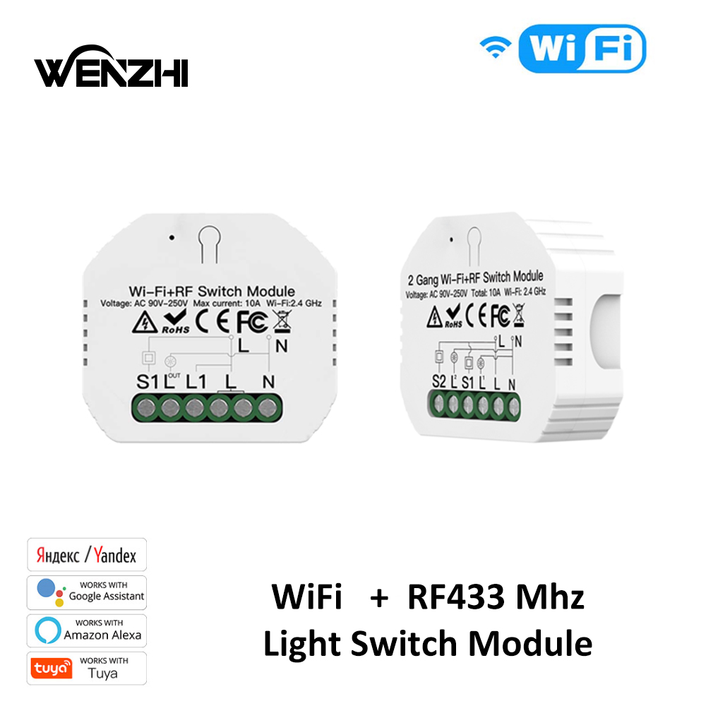 1/2ギャングライトスイッチdiyモジュールwifi rf  - Home Automation Panel Diy のレビューと価格