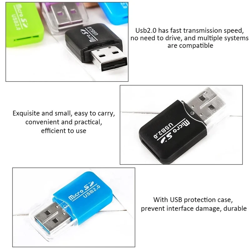 ポータブルミニ USB 2.0 TF マイクロ SD メモリ - Home Assistant Sd のレビューと価格