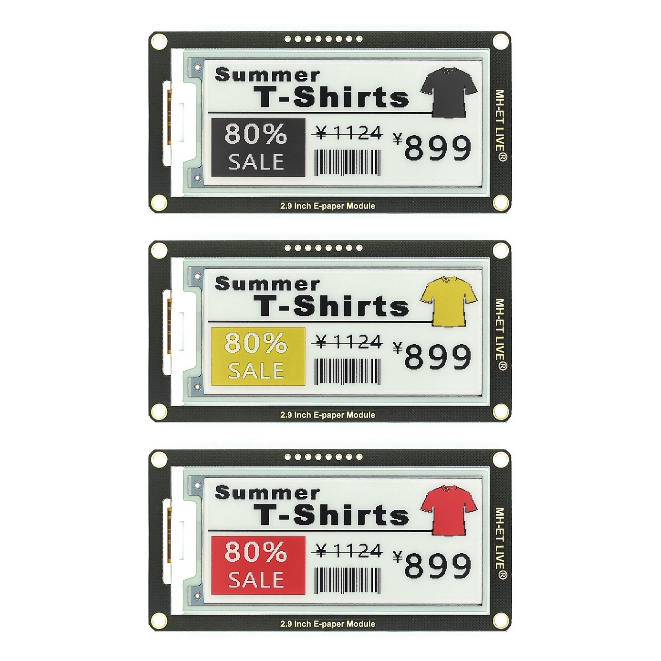 電子ペーパーディスプレイ画面,arduino,uno,stm - Display Epaper 2.9 のレビューと価格