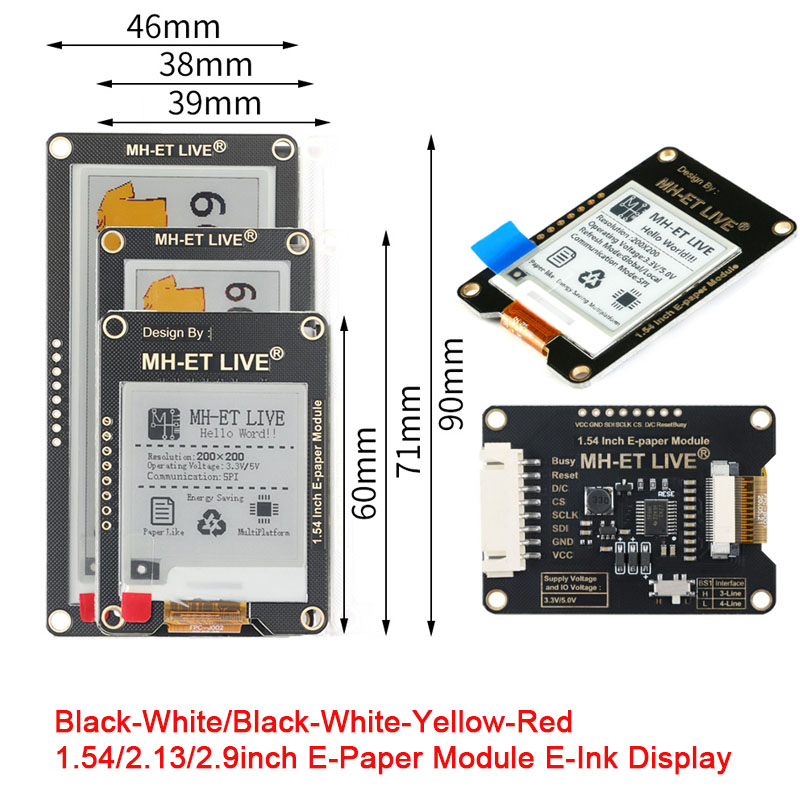 1.54インチ 2.9インチ 2.13インチ 2.9 2.1 - Display Epaper 2.9 のレビューと価格